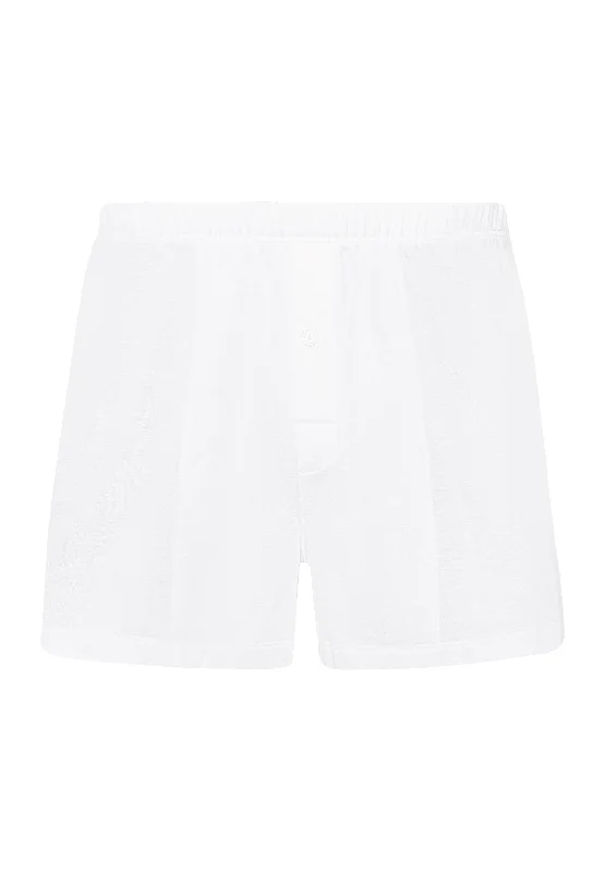 Men's boxer briefs with a high - stretch fabricCotton Sporty Knit Boxer With Button Fly | White 73505-101 Men's boxer briefs with a high - stretch fabricCotton Sporty Knit Boxer With Button Fly | White 73505-101