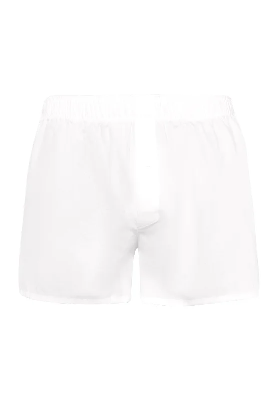 Men's boxer briefs with a durable fabric blend​Fancy Woven Boxer | White 74013-101