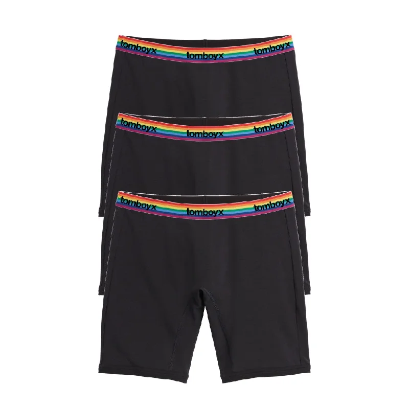 Men's boxer briefs with a moisture - transfer technology9" Boxer Briefs 3-Pack - Cotton Black Rainbow Logo Men's boxer briefs with a moisture - transfer technology9" Boxer Briefs 3-Pack - Cotton Black Rainbow Logo