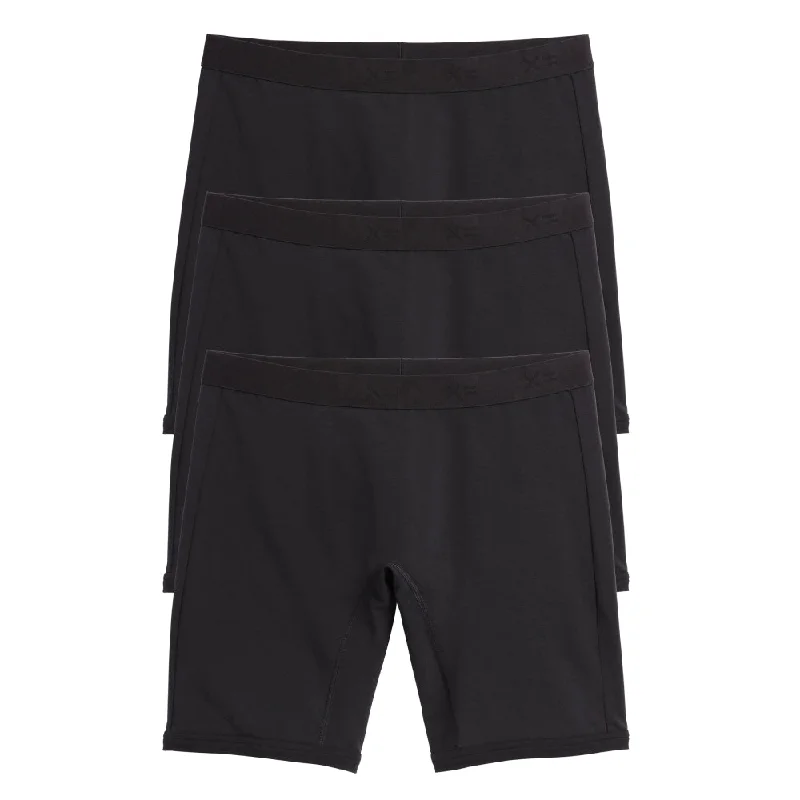 Men's boxer briefs with a high - stretch fabric​9" Boxer Briefs 3-Pack - X= Black