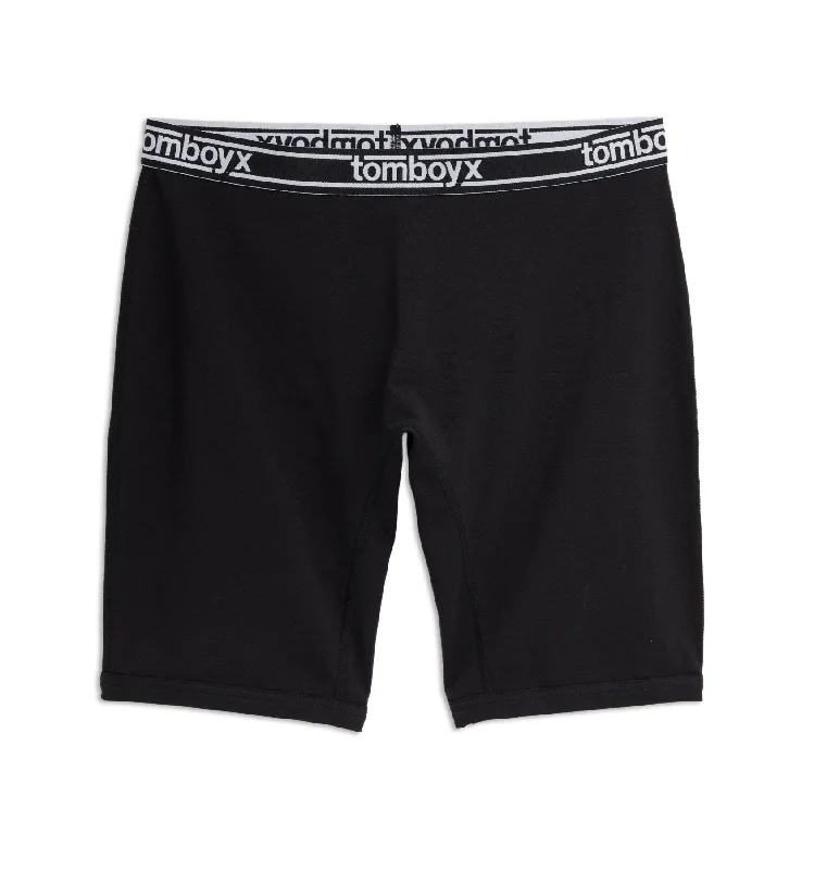 Men's antibacterial boxer briefs for odor control​9" Boxer Briefs - Black Logo