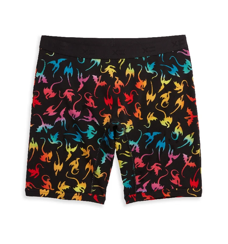 Men's boxer briefs with a UV - protection feature​9" Boxer Briefs - Rainbow Dragon