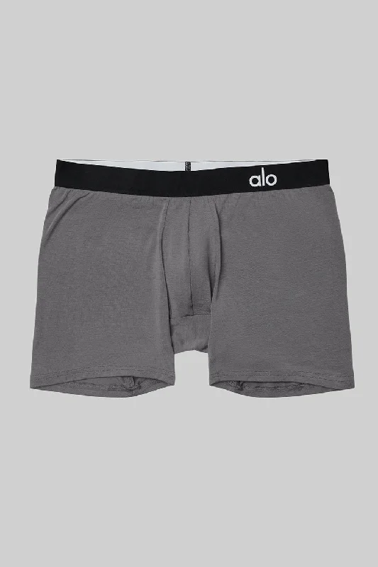 Men's boxer briefs with a flat - lock stitching​Day and Night Boxer - Grey