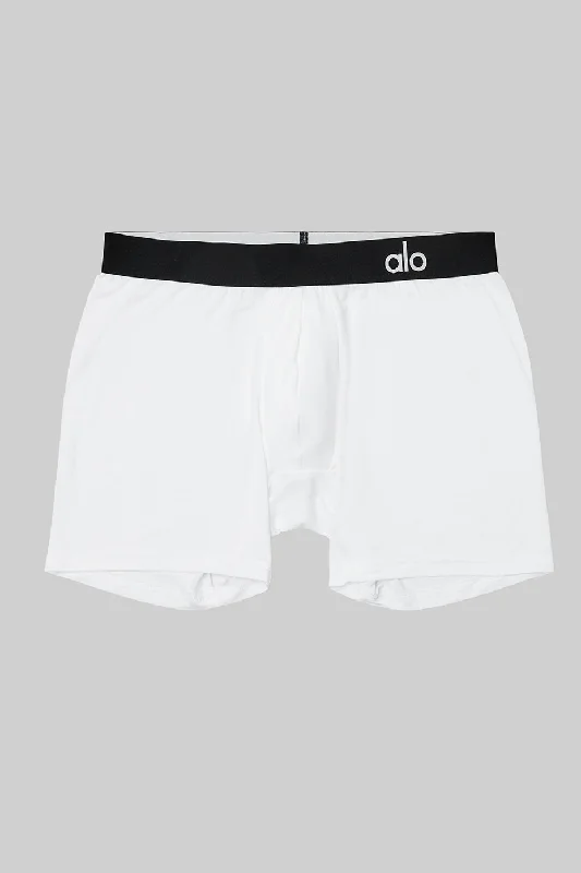 Men's boxer briefs with a snug - fit waistband​Day and Night Boxer - White