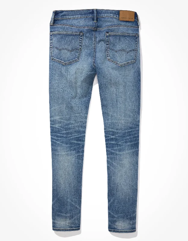 Men's Jeans with an Elastic Waistband for Ultimate ComfortAE AirFlex+ Distressed Skinny Jean Men's Jeans with an Elastic Waistband for Ultimate ComfortAE AirFlex+ Distressed Skinny Jean