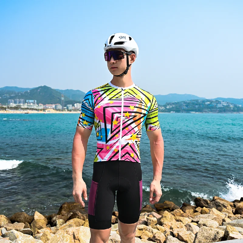 Men's Breathable Polyester Running Jerseys in Bright Neon Colors for High - Visibility WorkoutsAll Day SS Colorful Jersey