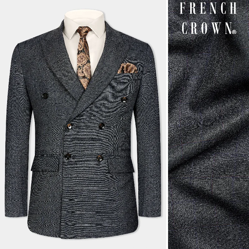 Plus Size Men's Floral Print Blazer in Pink and Purple for a Bold and Fashion - Forward StatementArsenic Grey Wool Rich Double Breasted Blazer Plus Size Men's Floral Print Blazer in Pink and Purple for a Bold and Fashion - Forward StatementArsenic Grey Wool Rich Double Breasted Blazer