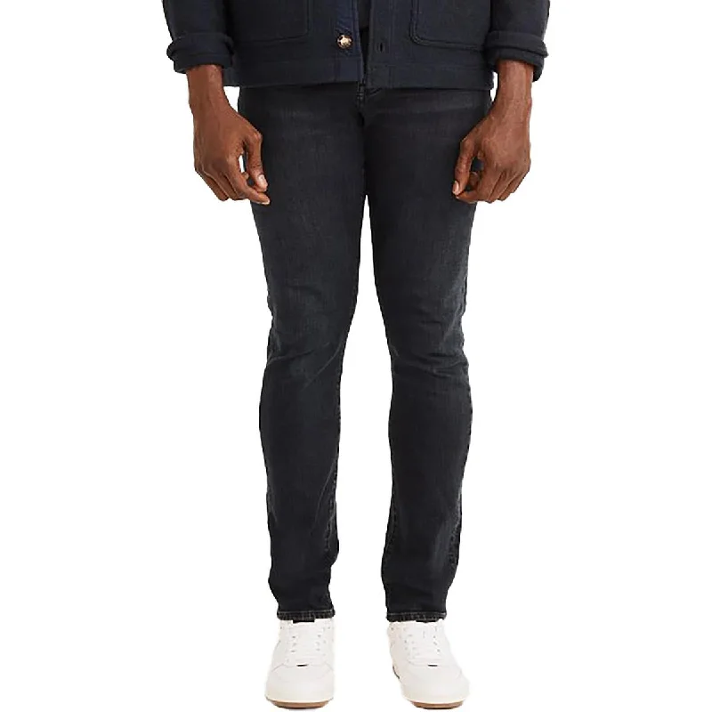 Men's Jeans with a Button - Fly for a Traditional and Classic AestheticMens Athletic Slim Dark Wash Straight Leg Jeans Men's Jeans with a Button - Fly for a Traditional and Classic AestheticMens Athletic Slim Dark Wash Straight Leg Jeans