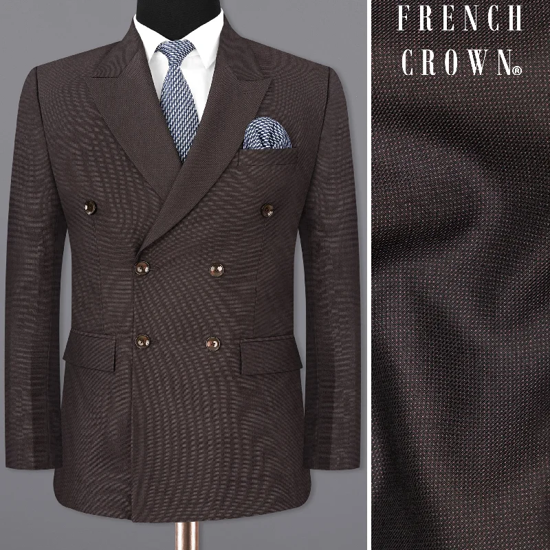 Slim Fit Men's Navy Blue Wool Blazer for a Classic and Professional LookBleached Cedar Brown Double Breasted Blazer Slim Fit Men's Navy Blue Wool Blazer for a Classic and Professional LookBleached Cedar Brown Double Breasted Blazer
