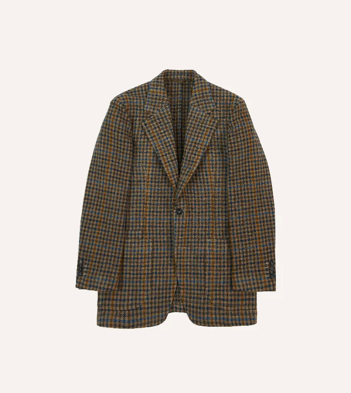 Tall Men's White Linen Blazer with Gold Buttons for a Beach - Ready and Elegant LookBlue Gun Club Check Tweed Blazer Tall Men's White Linen Blazer with Gold Buttons for a Beach - Ready and Elegant LookBlue Gun Club Check Tweed Blazer