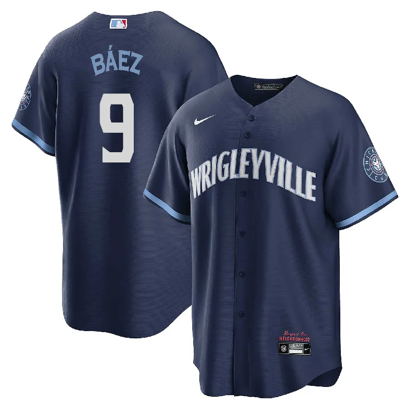 Men's Sustainable Organic Cotton Rugby Jerseys for Eco - Conscious Sports EnthusiastsChicago Cubs Javier Baez Nike City Connect Vapor Limited Jersey