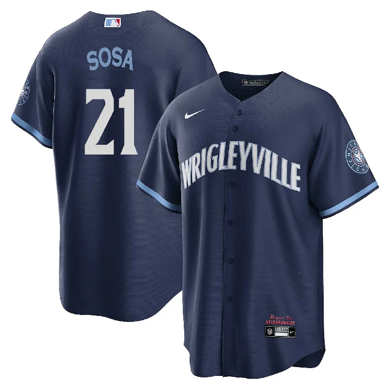 Men's Moisture - Wicking Lacrosse Jerseys with Mesh Panels for Optimal Performance on the FieldChicago Cubs Sammy Sosa Nike City Connect Vapor Limited Jersey