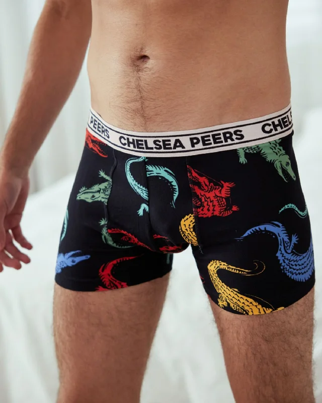 Men's boxer briefs with a moisture - management systemColourful Crocodiles Print Two Pack Boxer Shorts Set Men's boxer briefs with a moisture - management systemColourful Crocodiles Print Two Pack Boxer Shorts Set