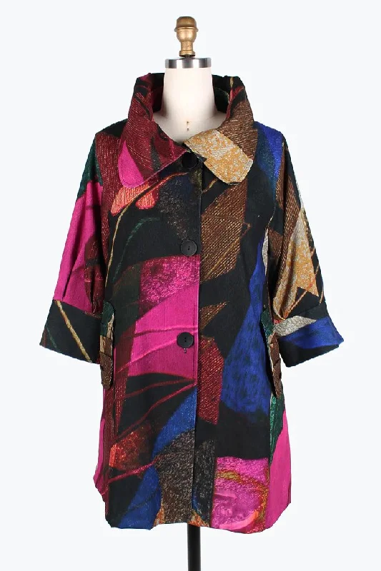 Performance - driven men jackets with breathable fabric for sportsDamee Abstract Painting Micro-Cord Swing Jacket 4842-MLT Performance - driven men jackets with breathable fabric for sportsDamee Abstract Painting Micro-Cord Swing Jacket 4842-MLT
