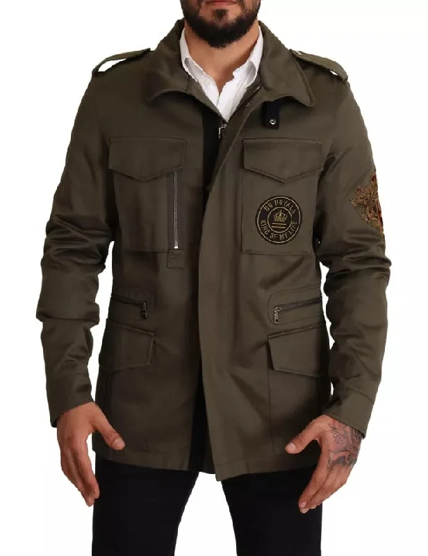 Checkered men jackets in a plaid pattern for a preppy appearanceDolce & Gabbana Cotton DG Love Blouson Coat Men's Jacket (Pre-Owned) Checkered men jackets in a plaid pattern for a preppy appearanceDolce & Gabbana Cotton DG Love Blouson Coat Men's Jacket (Pre-Owned)