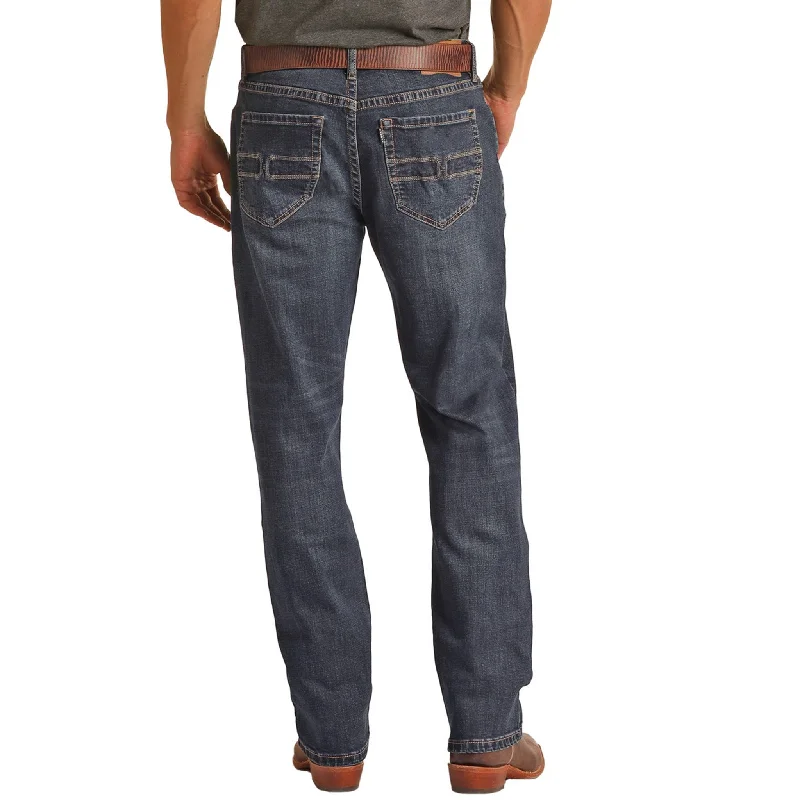 Men's Jeans with a Hidden Coin Pocket for Added ConvenienceRock & Roll Cowboy Dark Vintage Boot Cut Jeans Men's Jeans with a Hidden Coin Pocket for Added ConvenienceRock & Roll Cowboy Dark Vintage Boot Cut Jeans