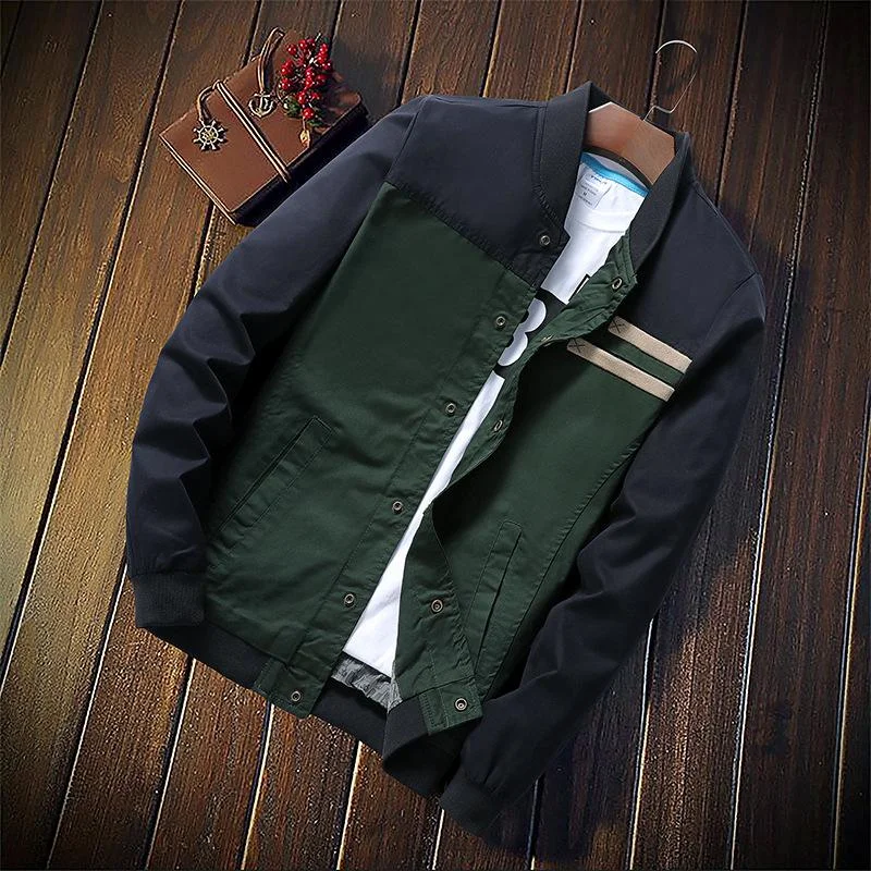 Corduroy men jackets in earthy tones for a rustic charmFashion Slim Men's Casual Military Autumn Outerwear Baseball Jackets