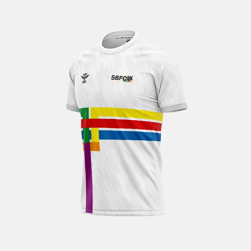 Men's Vintage American Football Jerseys of Legendary Teams for Collectors and FansFive Boroughs Futbol Club White Jersey Men's Vintage American Football Jerseys of Legendary Teams for Collectors and FansFive Boroughs Futbol Club White Jersey