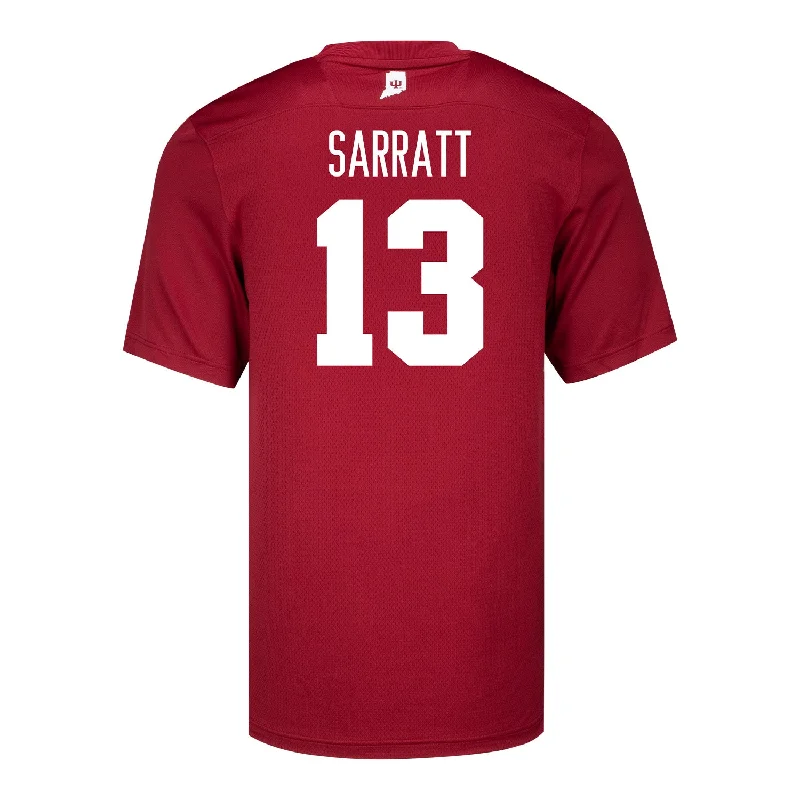 Men's Custom - Printed Baseball Jerseys with Player Names and Numbers for Personalized StyleIndiana Hoosiers Adidas #13 Elijah Sarratt Crimson Student Athlete Football Jersey