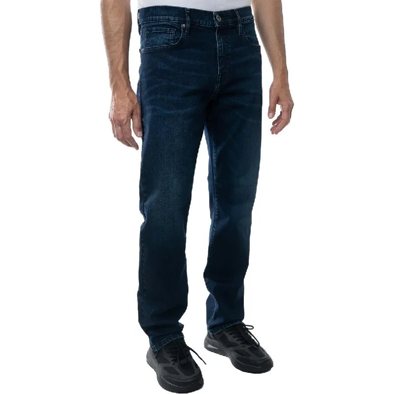 Plus Size Men's Bootcut Jeans with a Relaxed Waist for a Classic and Comfortable FitLazer Mens Denim Straight Leg Jeans