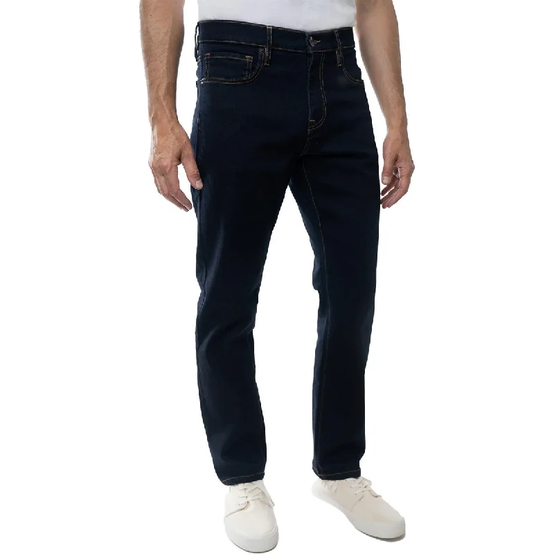 Men's Stretch Jeans with a Moisture - Wicking Lining for Active LifestylesLazer Mens Slim Fit Dark Wash Straight Leg Jeans Men's Stretch Jeans with a Moisture - Wicking Lining for Active LifestylesLazer Mens Slim Fit Dark Wash Straight Leg Jeans