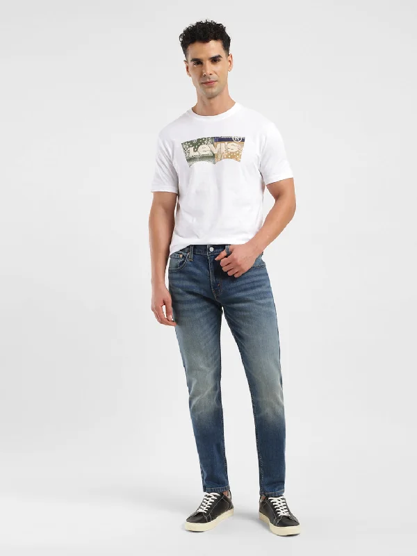 Men's Distressed Jeans with Patches for a Retro and DIY - Inspired AppearanceMen's 512 Indigo Slim Tapered Fit Jeans Men's Distressed Jeans with Patches for a Retro and DIY - Inspired AppearanceMen's 512 Indigo Slim Tapered Fit Jeans
