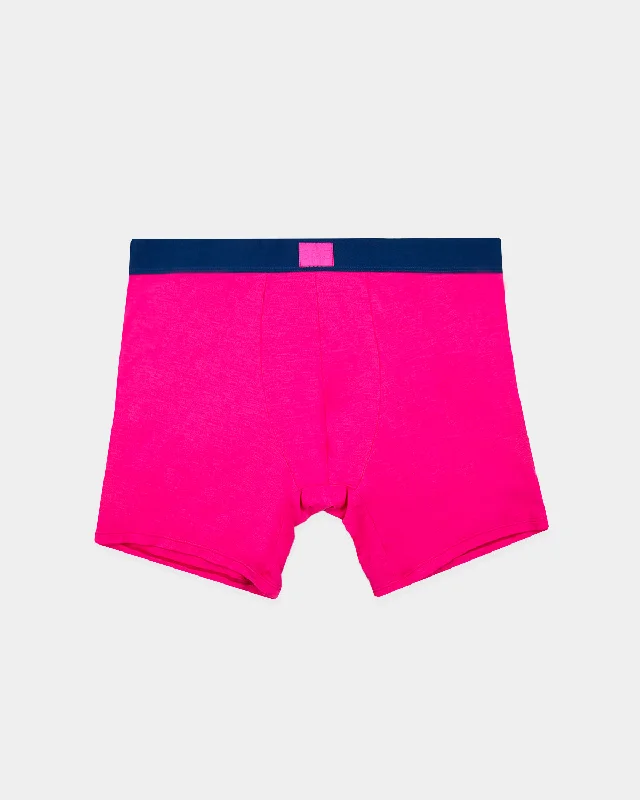 Men's cotton - blend boxer briefs with a soft touchMen's Boxer - Raspberry and Midnight Men's cotton - blend boxer briefs with a soft touchMen's Boxer - Raspberry and Midnight