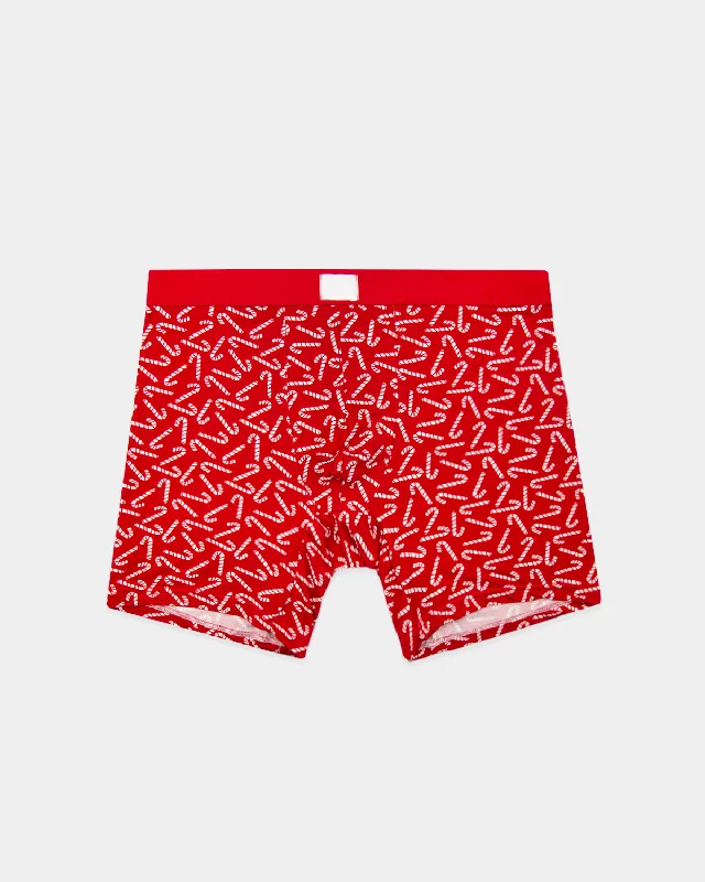 Men's boxer briefs with a contoured pouch​Men's Boxer - Scattered Candy Canes