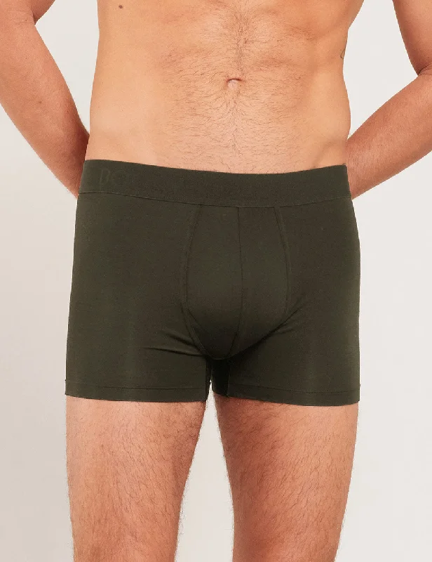 Men's boxer briefs with a ribbed waistband​Men's Everyday Boxers - Dark Olive