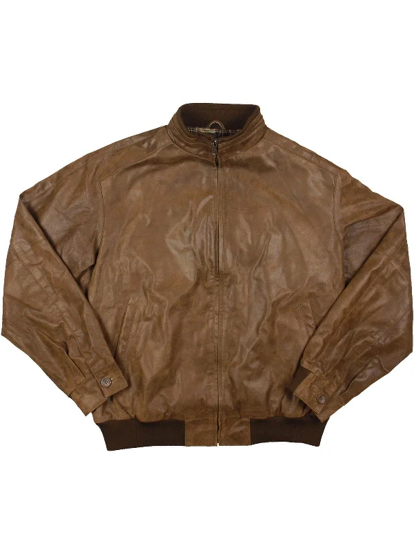 Slim - fit leather men jackets with a distressed finish for a rugged lookMens Leather Flannel Lined Bomber Jacket Slim - fit leather men jackets with a distressed finish for a rugged lookMens Leather Flannel Lined Bomber Jacket