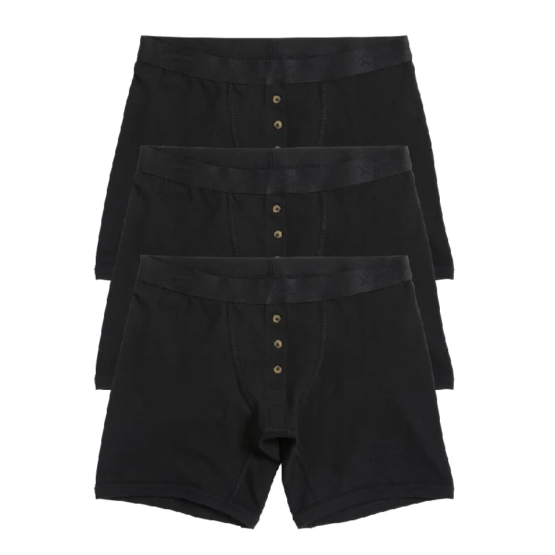 Men's boxer briefs with a durable fabric blend6" Fly Boxer Briefs 3-Pack - Cotton X= Black Men's boxer briefs with a durable fabric blend6" Fly Boxer Briefs 3-Pack - Cotton X= Black