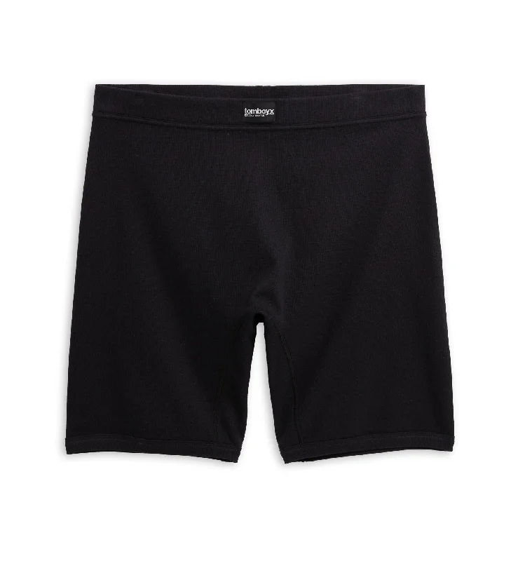 Men's boxer briefs with a performance - driven designOrganic Cotton Rib 9" Boxer Briefs - Black Men's boxer briefs with a performance - driven designOrganic Cotton Rib 9" Boxer Briefs - Black