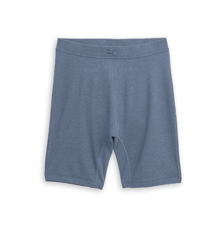 Men's boxer briefs with a tag - less designOrganic Cotton Rib 9" Boxer Briefs - Blue Haze Men's boxer briefs with a tag - less designOrganic Cotton Rib 9" Boxer Briefs - Blue Haze