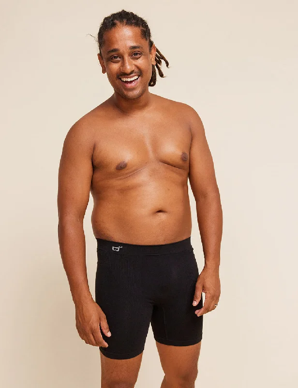 Men's boxer briefs with a moisture - sensing fabricOriginal Mid-Length Trunk - Black Men's boxer briefs with a moisture - sensing fabricOriginal Mid-Length Trunk - Black