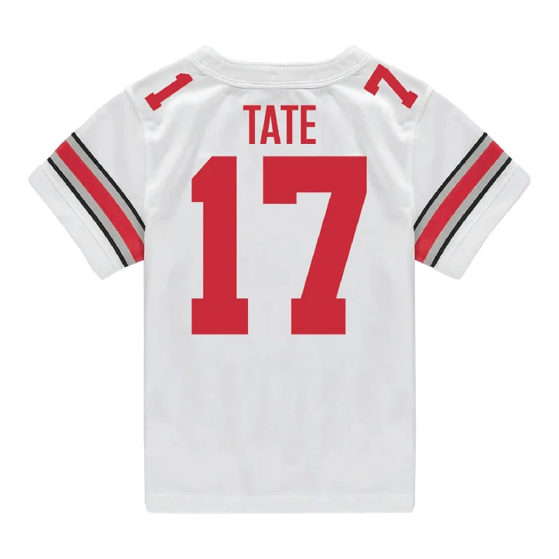 Men's Football Jerseys with Embroidered Club Badges for a Premium and Authentic AppealOhio State Buckeyes Nike #17 Carnell Tate Student Athlete White Football Jersey