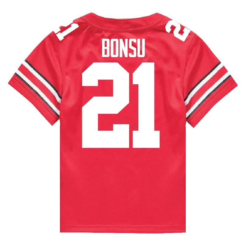 Men's Moisture - Wicking Golf Jerseys with UV Protection for Comfortable Rounds on the CourseOhio State Buckeyes Nike #21 Jayden Bonsu Student Athlete Scarlet Football Jersey Men's Moisture - Wicking Golf Jerseys with UV Protection for Comfortable Rounds on the CourseOhio State Buckeyes Nike #21 Jayden Bonsu Student Athlete Scarlet Football Jersey