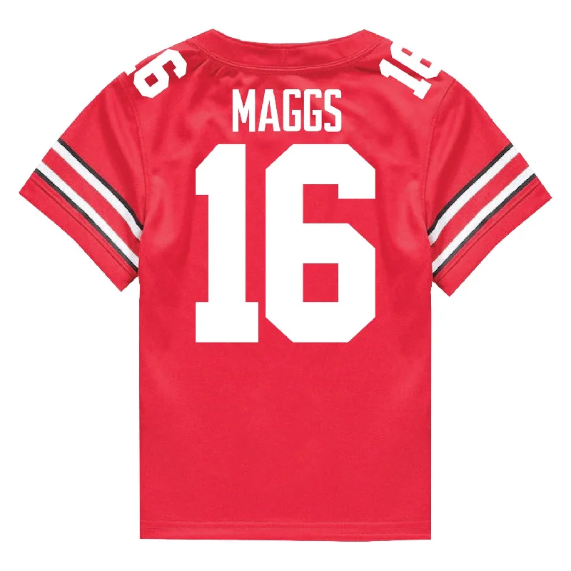 Men's Vintage American Football Jerseys of Legendary Teams for Collectors and FansOhio State Buckeyes Nike #16 Mason Maggs Student Athlete Scarlet Football Jersey