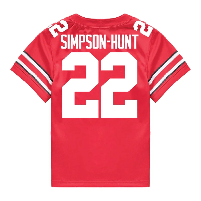 Men's Moisture - Wicking Golf Jerseys with UV Protection for Comfortable Rounds on the CourseOhio State Buckeyes Nike #22 Calvin Simpson-Hunt Student Athlete Scarlet Football Jersey Men's Moisture - Wicking Golf Jerseys with UV Protection for Comfortable Rounds on the CourseOhio State Buckeyes Nike #22 Calvin Simpson-Hunt Student Athlete Scarlet Football Jersey