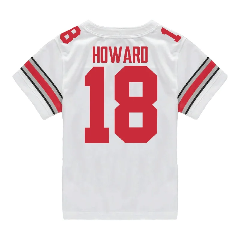 Men's Throwback Tennis Jerseys Inspired by Iconic Matches and PlayersOhio State Buckeyes Nike #18 Will Howard Student Athlete White Football Jersey