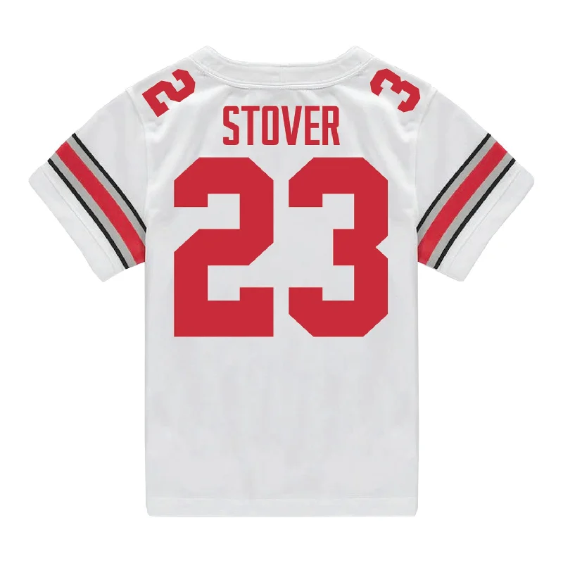 Men's Basketball Jerseys with Signature Player Logos for a Fan - Favorite LookOhio State Buckeyes Nike #23 Garrett Stover Student Athlete White Football Jersey