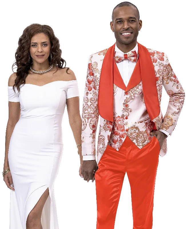 Men's Tweed Blazer in Brown with Leather Elbow Patches for a Classic and Academic StyleRust Floral Print Three Piece Fashion Suit JP106 Men's Tweed Blazer in Brown with Leather Elbow Patches for a Classic and Academic StyleRust Floral Print Three Piece Fashion Suit JP106