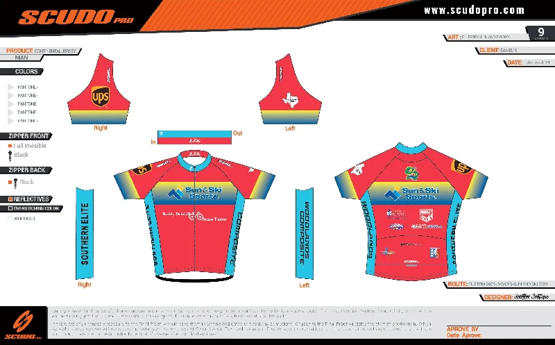 Men's Breathable Polyester Running Jerseys in Bright Neon Colors for High - Visibility WorkoutsSun&Ski |  Continental-Fit | Short Sleeve Cycling Jersey