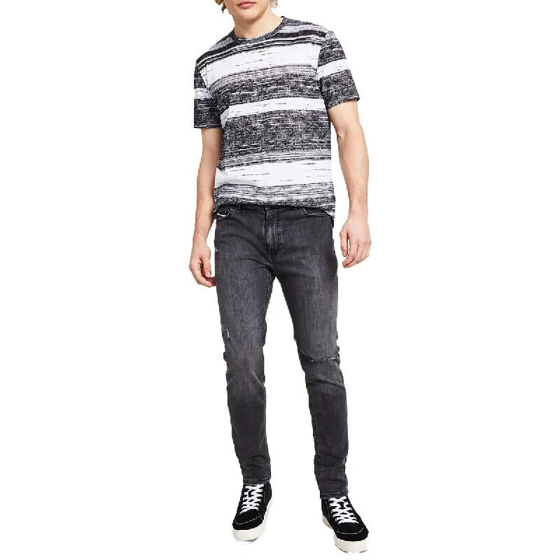 Men's Low - Rise Jeans in a Light Wash for a Casual and Youthful LookSun + Stone Mens David Low Rise Tapered Leg Slim Jeans Men's Low - Rise Jeans in a Light Wash for a Casual and Youthful LookSun + Stone Mens David Low Rise Tapered Leg Slim Jeans