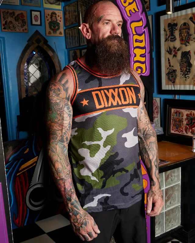 Men's Basketball Jerseys in Sleeveless Design for Enhanced Mobility on the CourtUnapologetically American Jersey - Camo & Orange