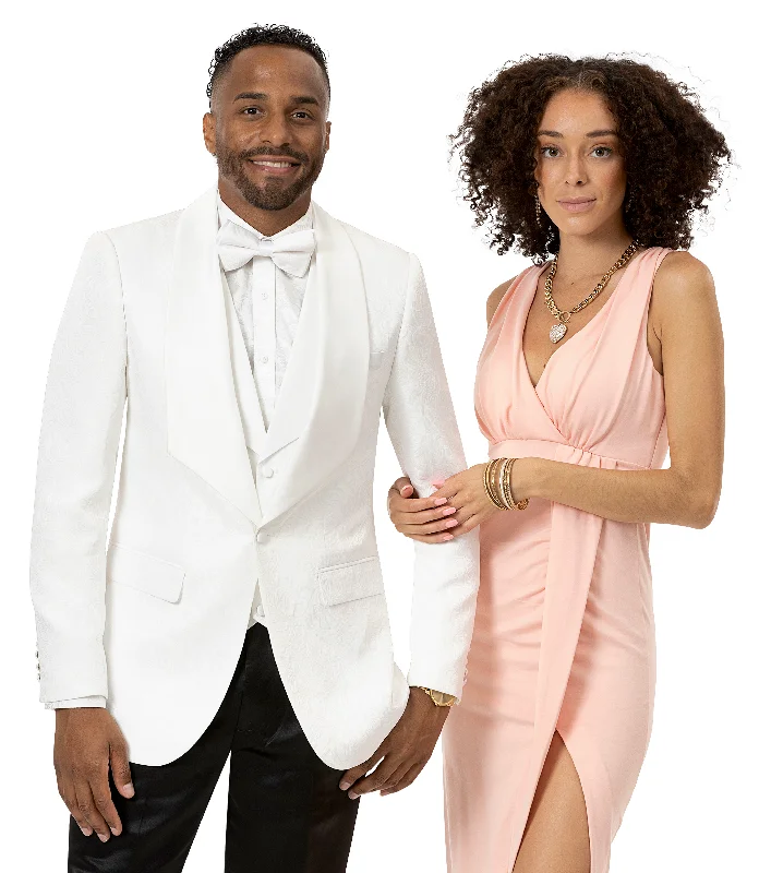 Men's Linen - Cotton Blend Blazer in Tan with Roll - Up Sleeves for a Laid - Back Summer LookWhite Tone on Tone Design Fashion Blazer & Vest -Soprano J64 Men's Linen - Cotton Blend Blazer in Tan with Roll - Up Sleeves for a Laid - Back Summer LookWhite Tone on Tone Design Fashion Blazer & Vest -Soprano J64