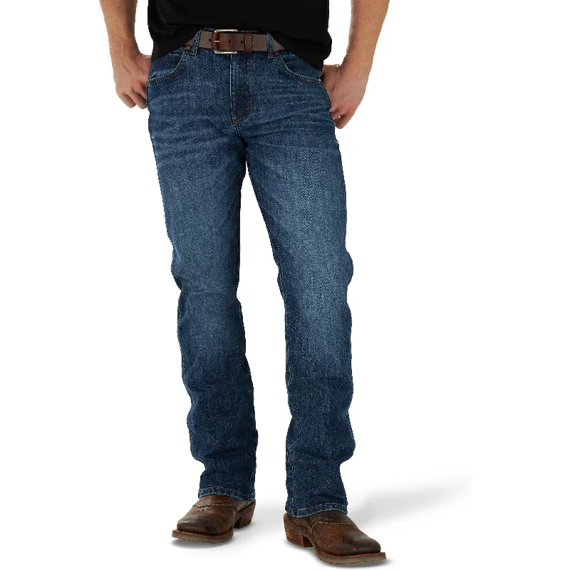 Men's High - Waisted Jeans in a Medium Wash for a Vintage - Style RevivalWrangler Men's Retro Slim Bootcut Jean-Coast Men's High - Waisted Jeans in a Medium Wash for a Vintage - Style RevivalWrangler Men's Retro Slim Bootcut Jean-Coast