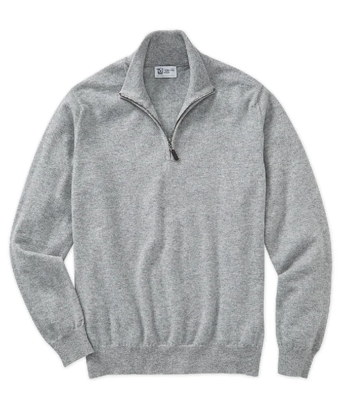 Regular Fit Men's Heathered Knit Sweater in Charcoal for a Laid - Back Weekend LookJohnstons of Elgin Scottish Cashmere Half-Zip Sweater Regular Fit Men's Heathered Knit Sweater in Charcoal for a Laid - Back Weekend LookJohnstons of Elgin Scottish Cashmere Half-Zip Sweater