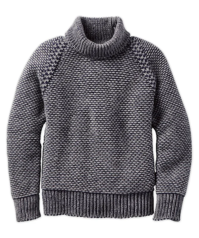 Men's Zip - Up Fleece - Lined Sweater in Black with Thumbholes for Outdoor Winter ActivitiesCashmere Float Stitch Turtleneck Sweater