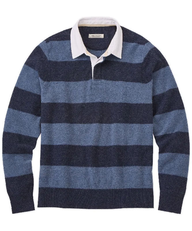 Regular Fit Men's Heathered Knit Sweater in Charcoal for a Laid - Back Weekend LookRugby-Style Sweater Regular Fit Men's Heathered Knit Sweater in Charcoal for a Laid - Back Weekend LookRugby-Style Sweater