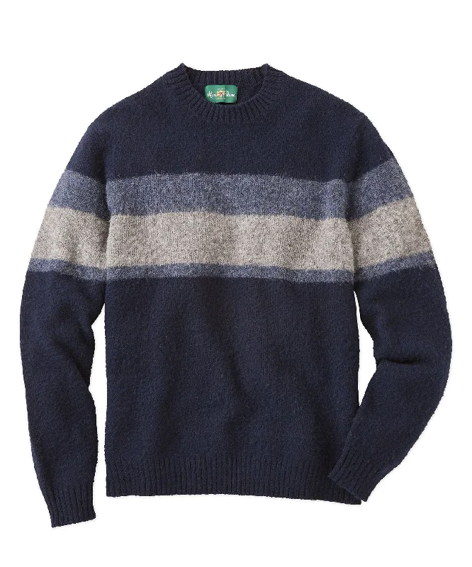 Men's Embroidered Floral Patterned Silk - Blend Sweater in Cream for a Spring - Inspired LookAlan Paine of England Hazelton Shetland Wool Crew Neck Sweater Men's Embroidered Floral Patterned Silk - Blend Sweater in Cream for a Spring - Inspired LookAlan Paine of England Hazelton Shetland Wool Crew Neck Sweater